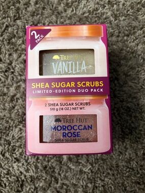Tree Hut Shea Sugar Scrubs Duo - Vanilla & Moroccan Rose - Pink